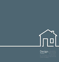 Image showing Web template house logo in minimal style