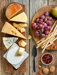 Image showing various types of cheese