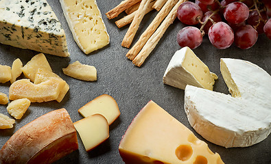 Image showing various types of cheese