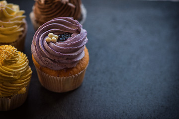 Image showing Cupcakes desert cream