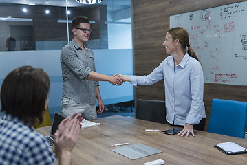 Image showing start up business people  handshake