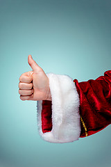 Image showing Santa Claus hand showing thumbs up