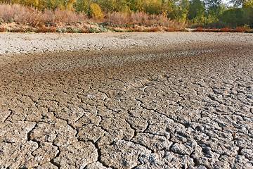 Image showing Drying up lake surface