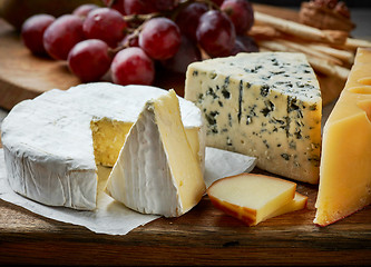 Image showing various types of cheese