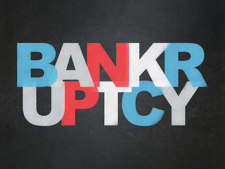 Image showing Banking concept: Bankruptcy on School board background