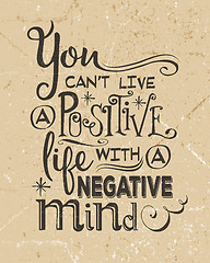 Image showing Retro motivational positive quote. 