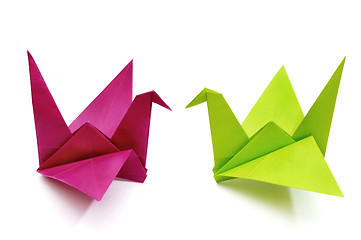 Image showing Origami birds