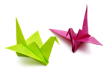 Image showing Origami birds