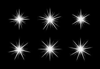 Image showing white shinning stars on black backgound