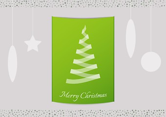 Image showing semi transparent ribbon creating a christmas tree