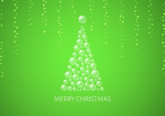 Image showing christmas poster with abstract bubble tree