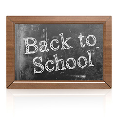 Image showing Back to school word on blackboard