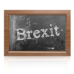 Image showing Brexit written on blackboard