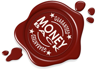 Image showing Label seal of money back