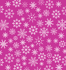 Image showing Noel pink wallpaper, snowflakes texture