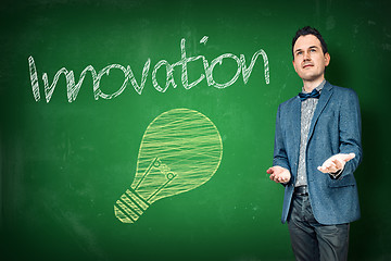 Image showing Innovation presentation by a businessman