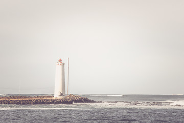Image showing Lighthouse on a small island