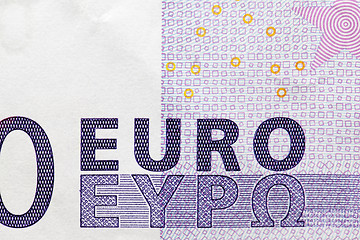 Image showing Euro money close-up