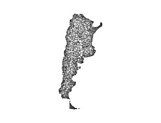 Image showing Map of Argentina on poppy seeds