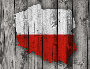 Image showing Textured map of Poland