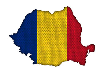 Image showing Textured map of Romania