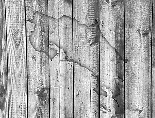 Image showing Map of Costa Rica on weathered wood