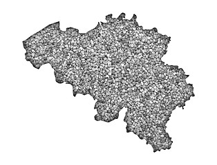 Image showing Textured map of Belgium