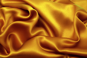 Image showing Golden satin background