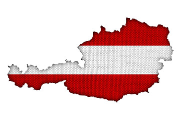 Image showing Textured map of Austria