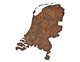 Image showing Textured map of the Netherlands