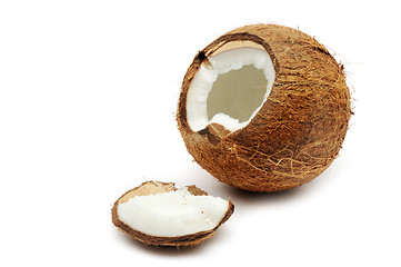 Image showing Cracked coconut