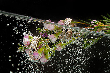 Image showing Golden Rings In The Water