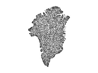 Image showing Map of Greenland on poppy seeds