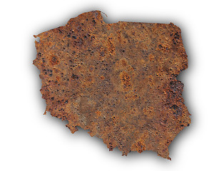 Image showing Textured map of Poland