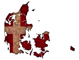 Image showing Textured map of Denmark