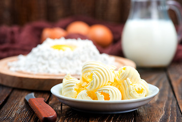 Image showing flour,milk, butter and eggs