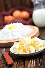 Image showing flour,milk, butter and eggs