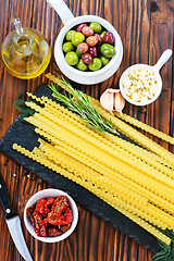 Image showing raw pasta