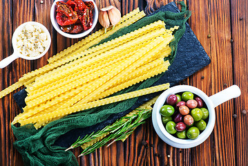 Image showing raw pasta