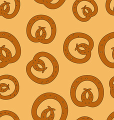 Image showing Seamless Pattern Pretzel Background