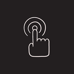 Image showing Touch screen gesture sketch icon.