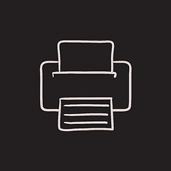 Image showing Printer sketch icon.