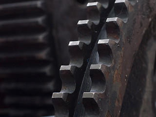 Image showing Old, rusty cogwheel.