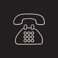 Image showing Telephone sketch icon.