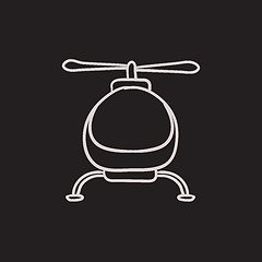 Image showing Helicopter sketch icon.