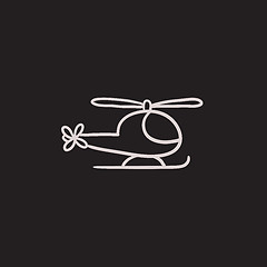 Image showing Helicopter sketch icon.