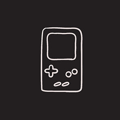 Image showing Electronic game sketch icon.