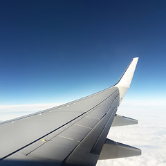 Image showing Wing of airplane