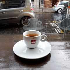 Image showing Cup of illy coffee, Edinburgh, Scotland