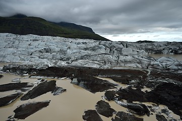 Image showing Skaftafell glacier, Iceland. Mystic glacier and landscape of Iceland.